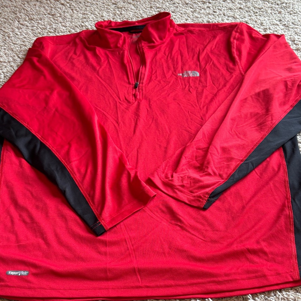 The North Face Men's Red and Black Performance Pullover